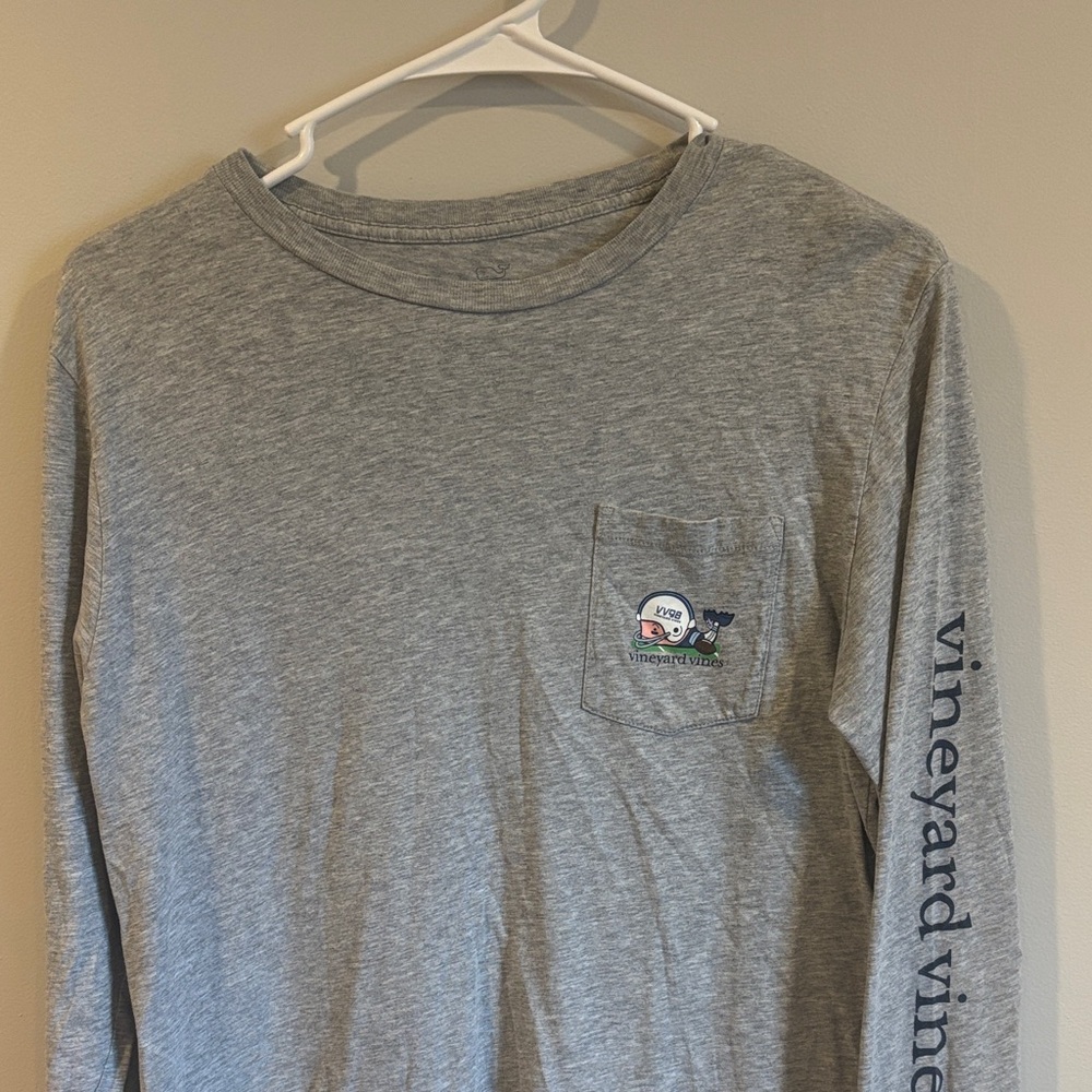 Vineyard Vines Heather Gray Long Sleeve Tee